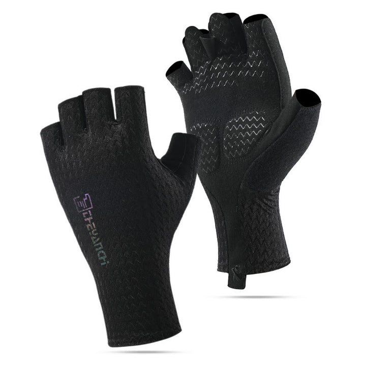 Guanti senza dita traspiranti antiscivolo per sport all'aria aperta - Nero - XL - image 8