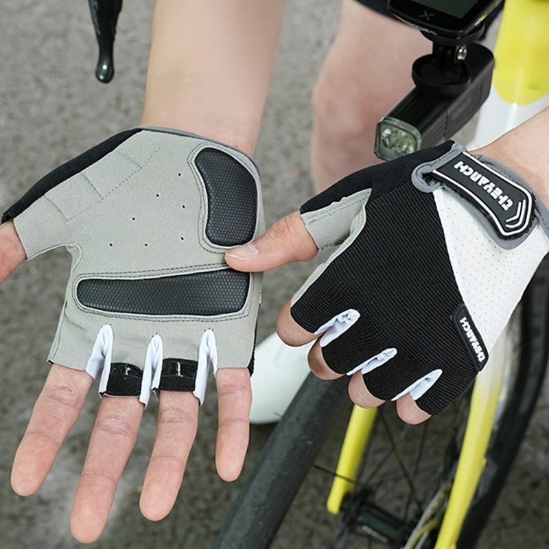 Guanti da ciclismo unisex antiscivolo a mezze dita - image 2