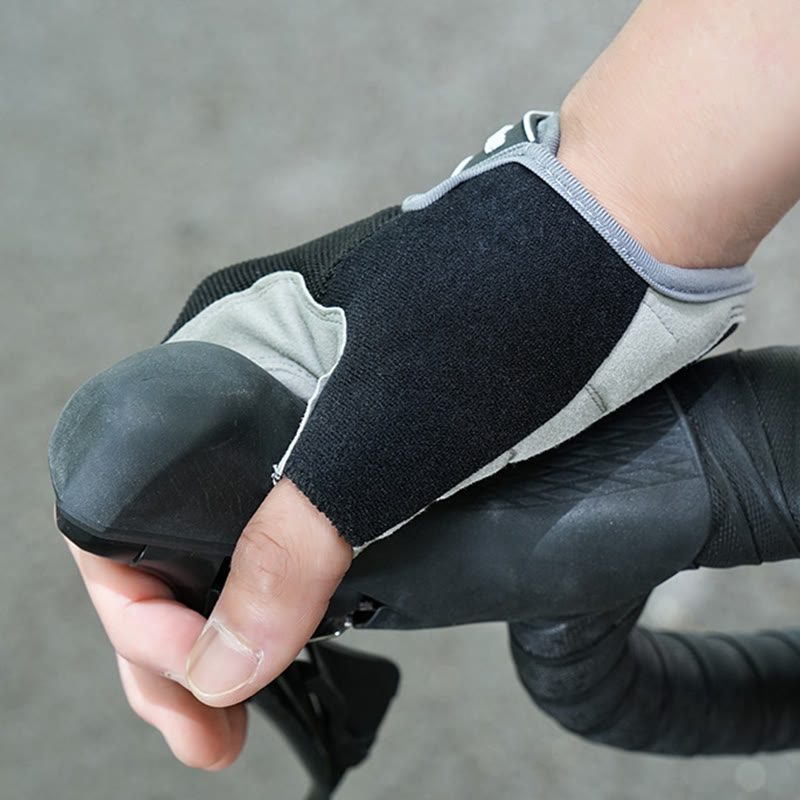 Guanti da ciclismo unisex antiscivolo a mezze dita - image 3