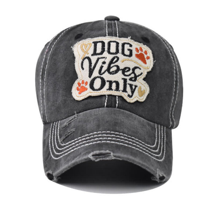 Cappellino da baseball lavato ricamato "Dog Vibes Only" - image 1