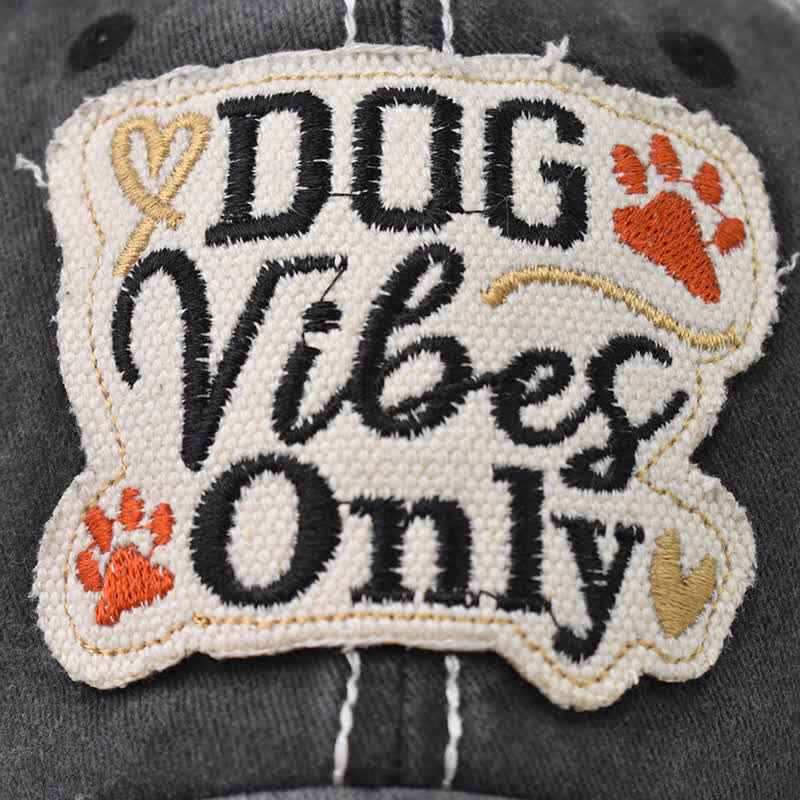 Cappellino da baseball lavato ricamato "Dog Vibes Only" - image 4