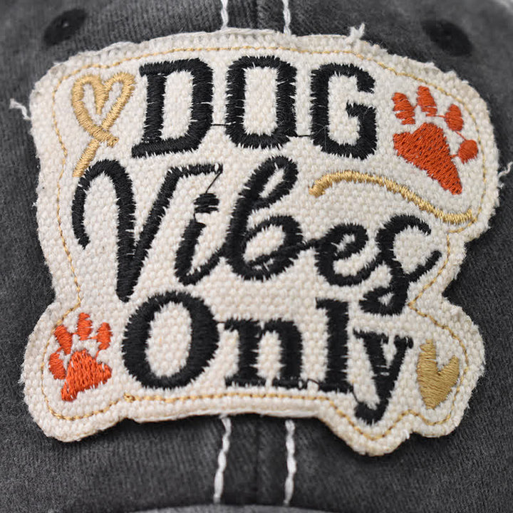 Cappellino da baseball lavato ricamato "Dog Vibes Only" - image 4