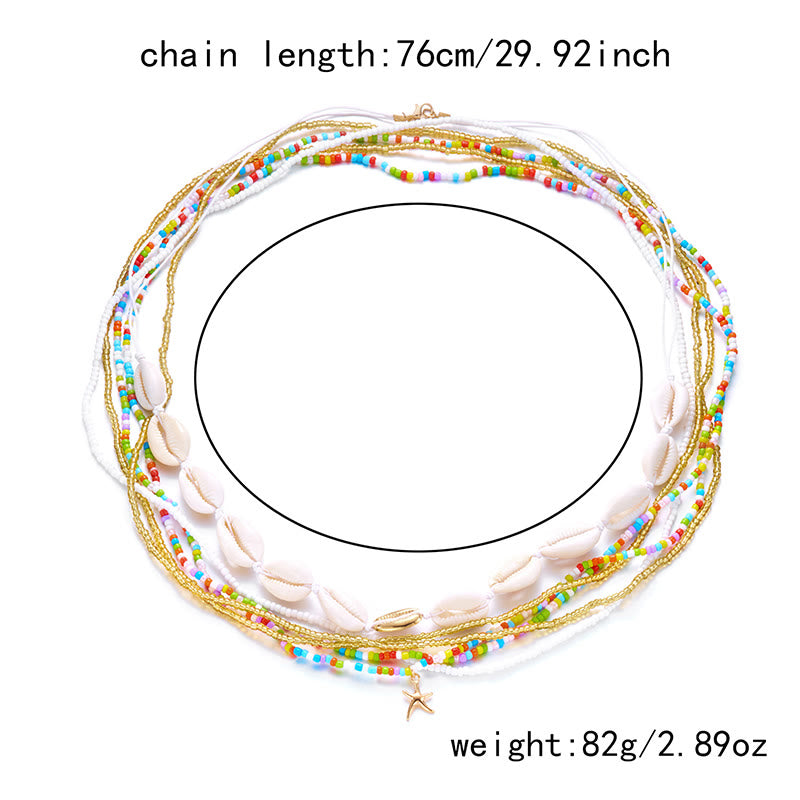 Catena da vita a strati con perline colorate estive in stile boho da donna - image 1