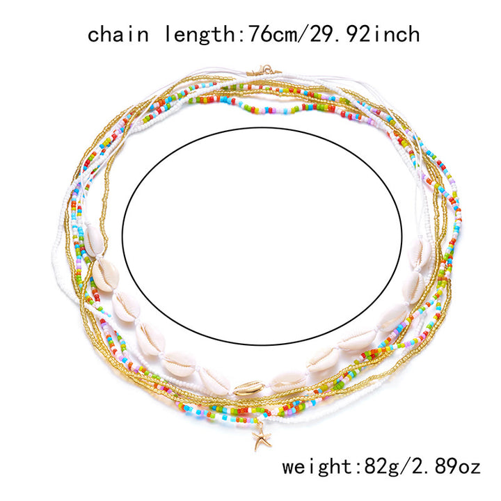 Catena da vita a strati con perline colorate estive in stile boho da donna - image 1