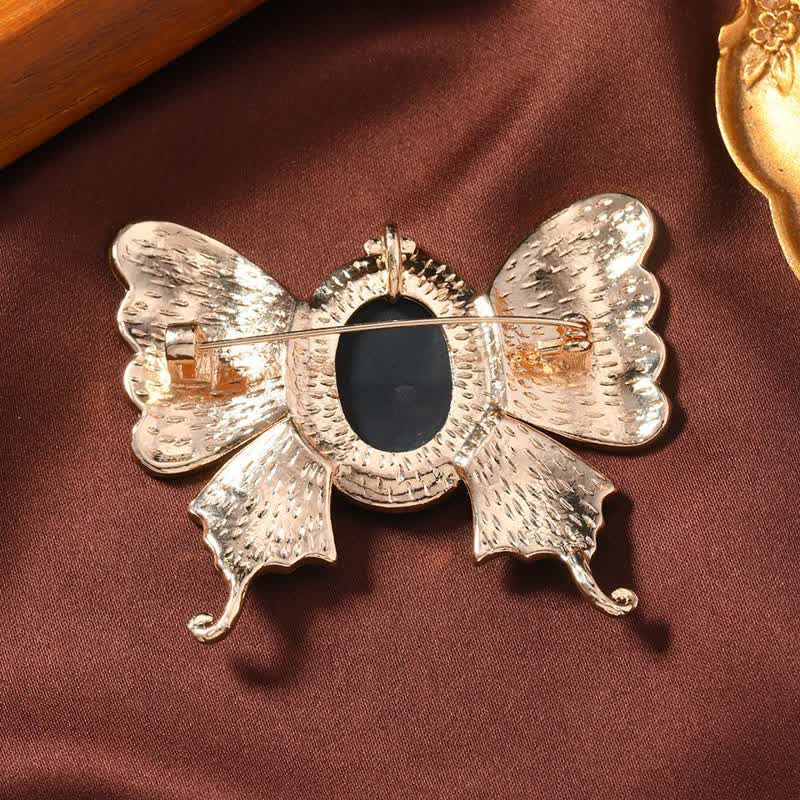 Spilla da donna con cammeo a forma di farfalla in stile vittoriano antico - image 2