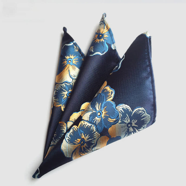 Fazzoletto da taschino da uomo con fiori Paisley colorati - SteelBlue - image 12