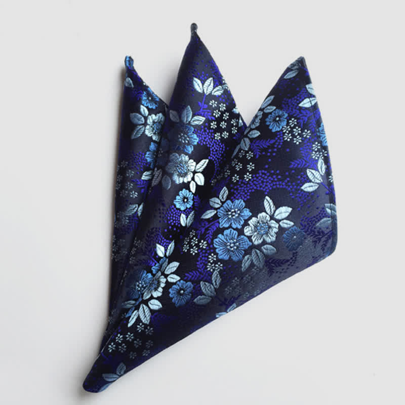 Fazzoletto da taschino da uomo con fiori Paisley colorati - Marina - image 2