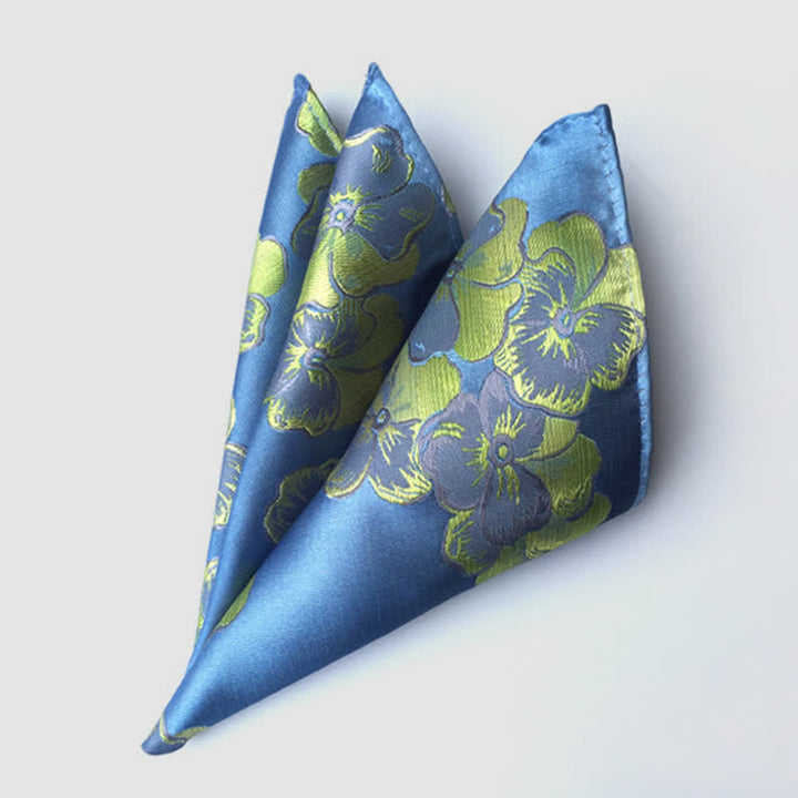 Fazzoletto da taschino da uomo con fiori Paisley colorati - Blu - image 11