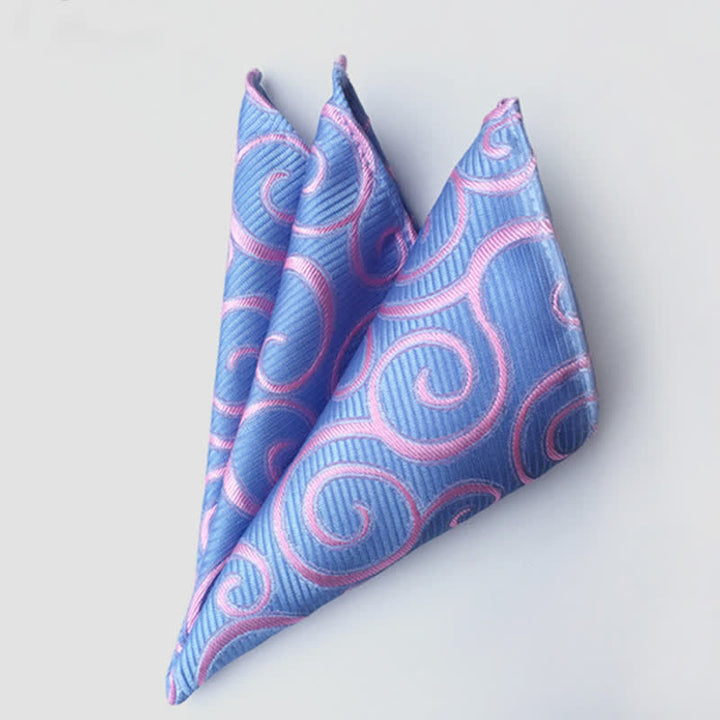Fazzoletto da taschino da uomo con fiori Paisley colorati - AzzurroCielo Chiaro - image 13