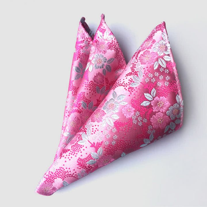 Fazzoletto da taschino da uomo con fiori Paisley colorati - Rosa - image 6