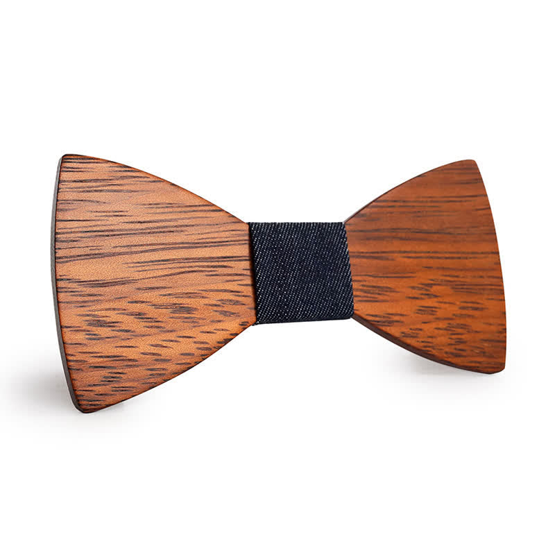 Papillon in legno di bambù fatto a mano da uomo - Grigio scuro - image 1