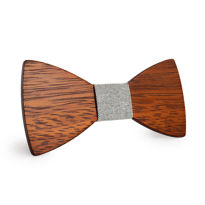 Papillon in legno di bambù fatto a mano da uomo - Grigio - image 4