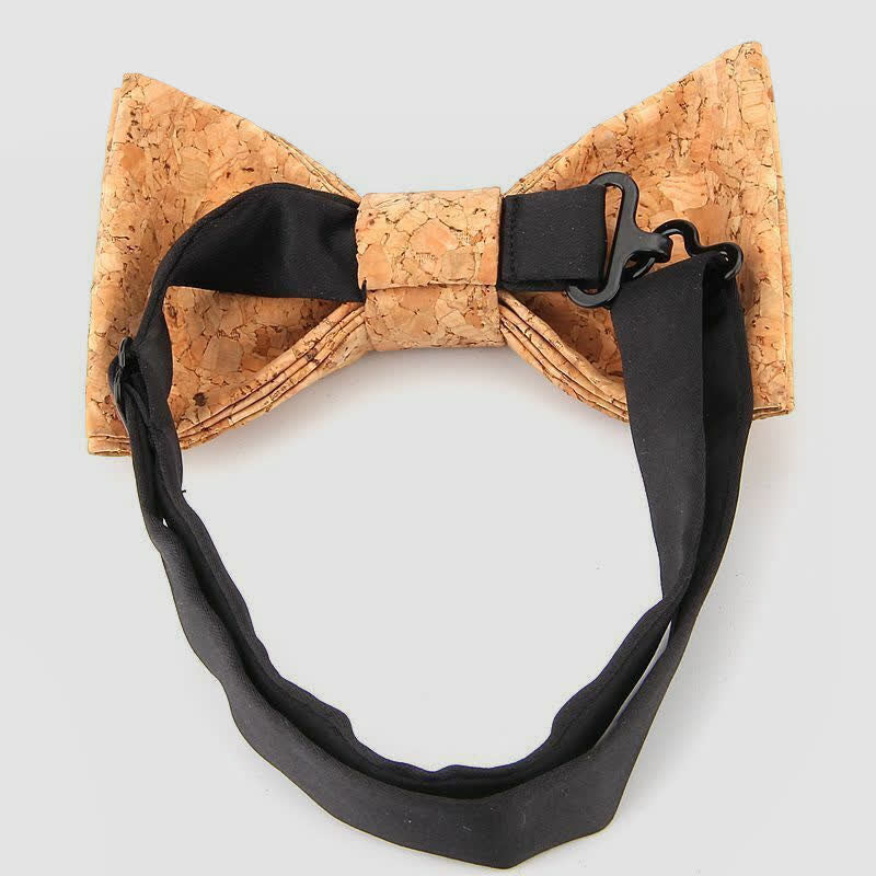 Papillon creativo da uomo in legno di sughero semplice - image 2