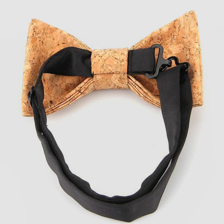 Papillon creativo da uomo in legno di sughero semplice - image 2