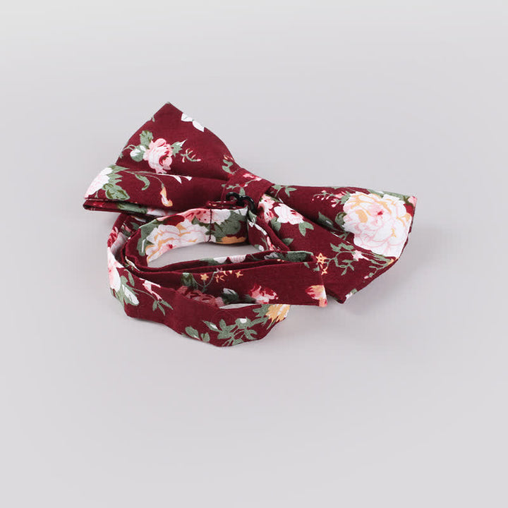 Papillon da uomo in cotone con stampa floreale Forest - image 13