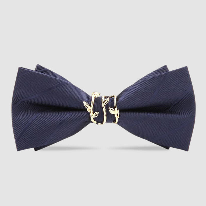 Papillon da uomo in twill con foglia di vite dorata di lusso - Marina Militare - image 3