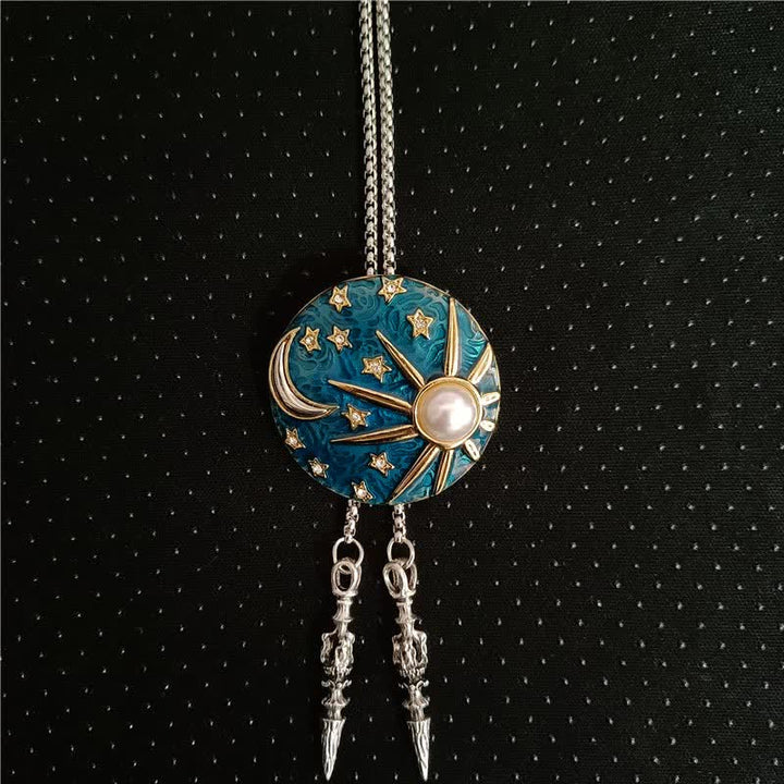 Cravatta Bolo Vintage Sole e Luna con Perla - #03 - image 2