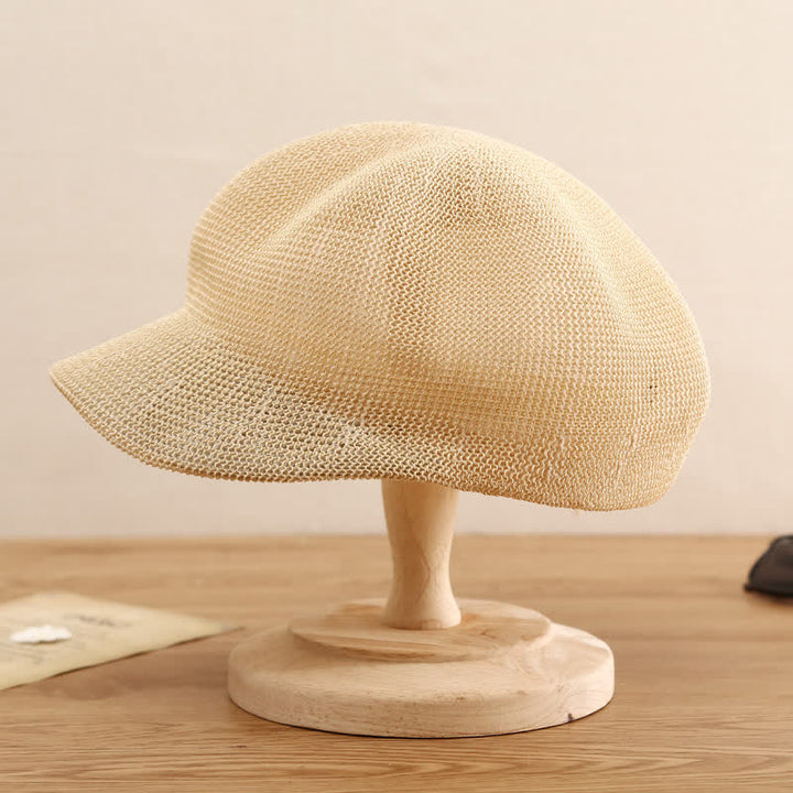 Cappello da spiaggia in paglia intrecciata color terra da donna - Beige - M (22 1/2"-22 7/8") - image 1