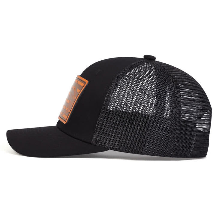 Cappello da camionista con etichetta in pelle di squalo e bandiera USA - image 2