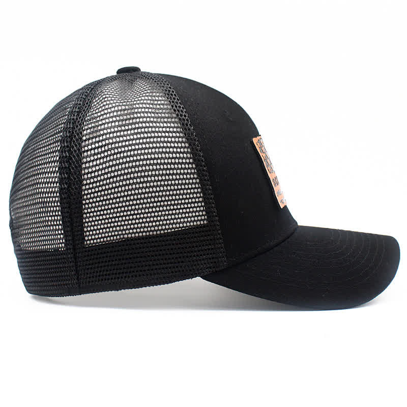 Cappello da camionista con toppa in pelle e bandiera USA "Best Dad Ever" - image 4