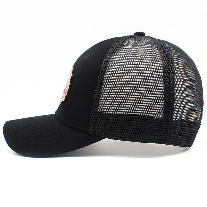 Cappello da camionista con toppa in pelle e bandiera USA "Best Dad Ever" - image 2
