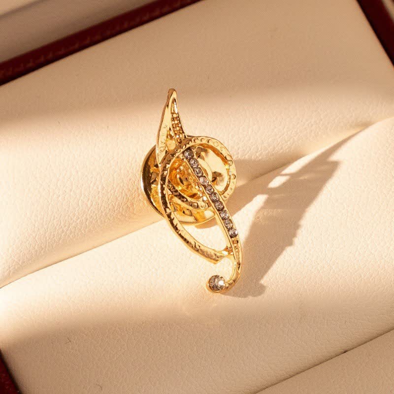 Spilla con lettera iniziale in oro 26 dell'alfabeto con strass - I - image 9