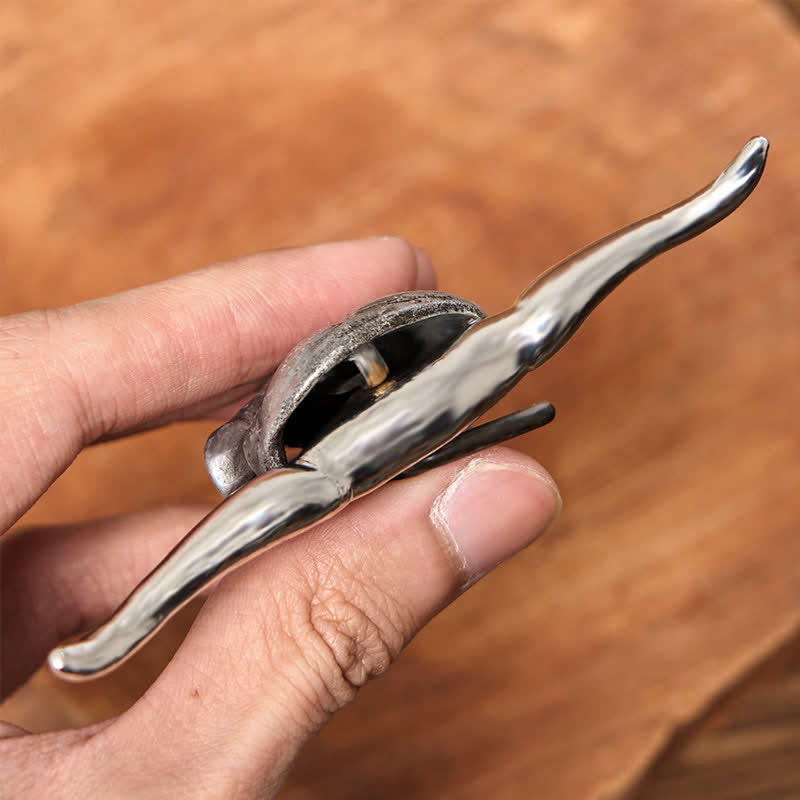 Cintura in pelle con fibbia argentata e coltello nascosto fai da te con testa di Longhorn unica - image 7