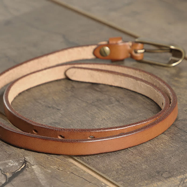 Cintura sottile in pelle di vacchetta da donna - image 10