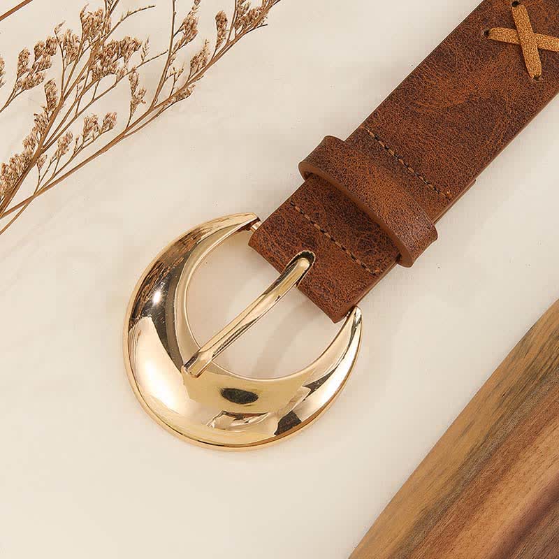 Cintura in pelle da donna in stile boho con infilatura di corda fatta a mano - image 4