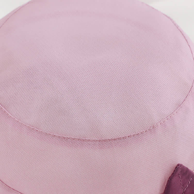 Cappello da sole da donna in seta a tesa larga con motivo floreale decorato con perle - image 7