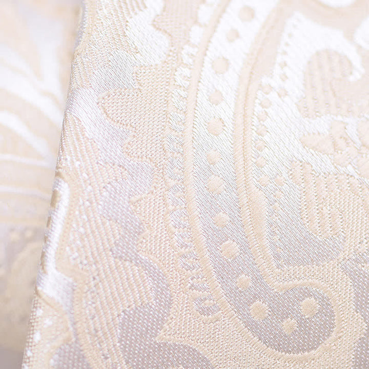 Set di 2 cravatte larghe con motivo paisley champagne da uomo - image 1