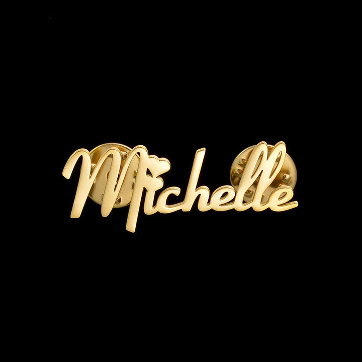 Spilla personalizzata in acciaio inossidabile con il tuo nome in oro - image 5