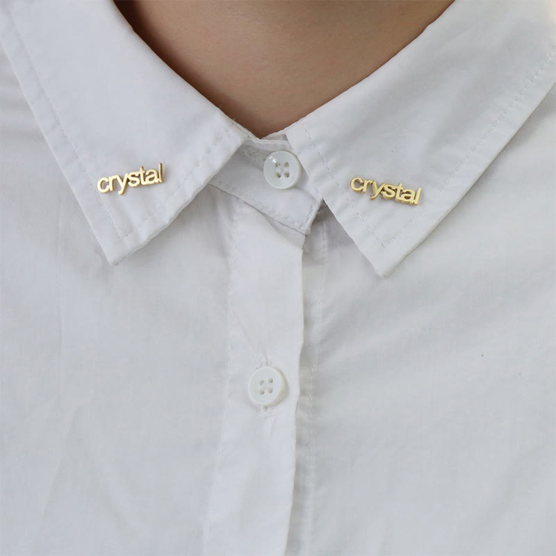 Un paio di gemelli con spilla personalizzata in oro con il tuo nome - image 1
