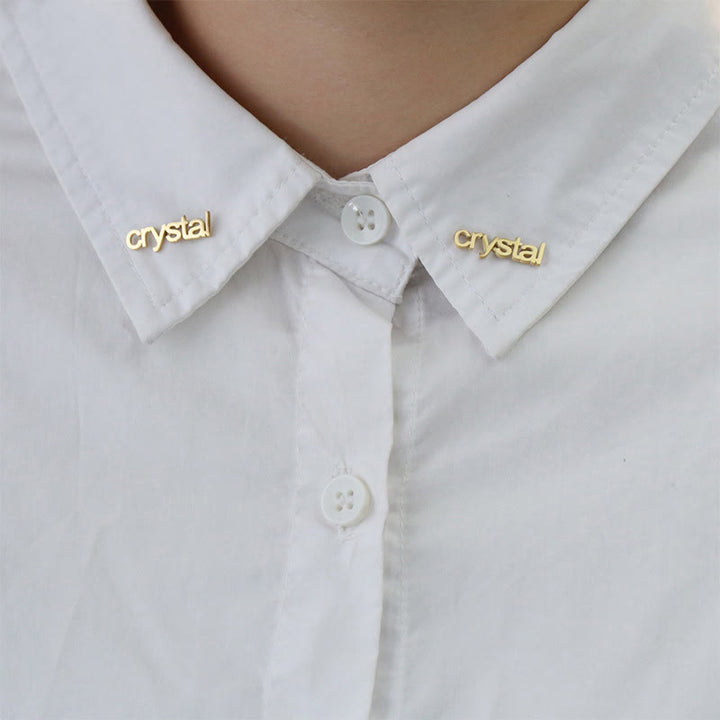 Un paio di gemelli con spilla personalizzata in oro con il tuo nome - image 1