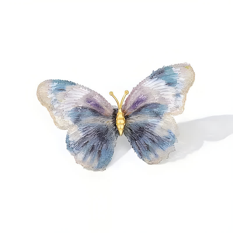 Spilla a forma di farfalla ricamata delicata da donna - image 5