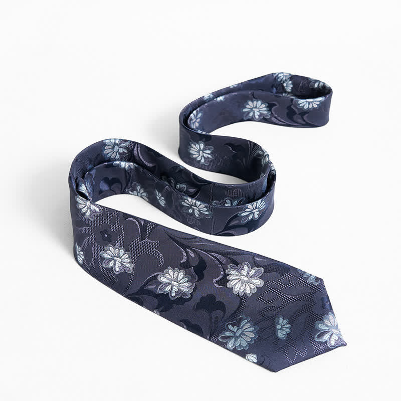 Cravatta da uomo con stampa floreale a forma di graziosa margheritina - image 1