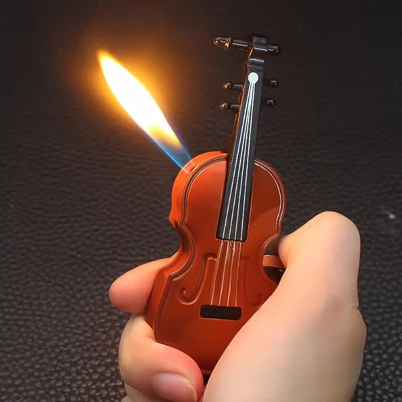 Portachiavi con accendino a butano a forma di violino - image 1
