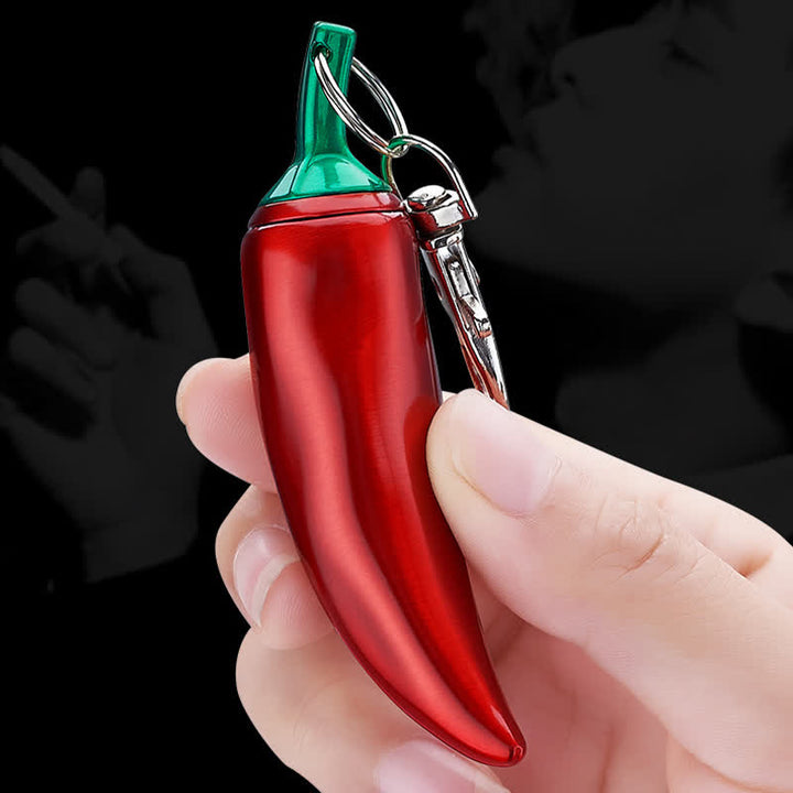 Portachiavi con accendino a cherosene a forma di peperoncino con fiammifero permanente - image 6