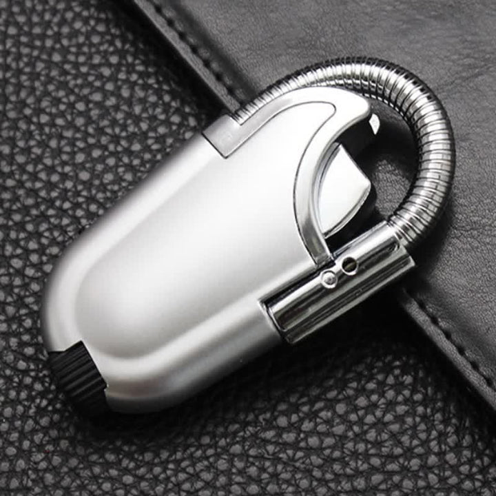 Accendino a butano con torcia LED a tubo di accensione lungo e flessibile - Argento - image 1