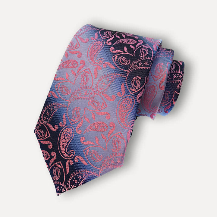Cravatta da uomo con motivo Paisley a rampa sfumata fantasia - Viola - image 4