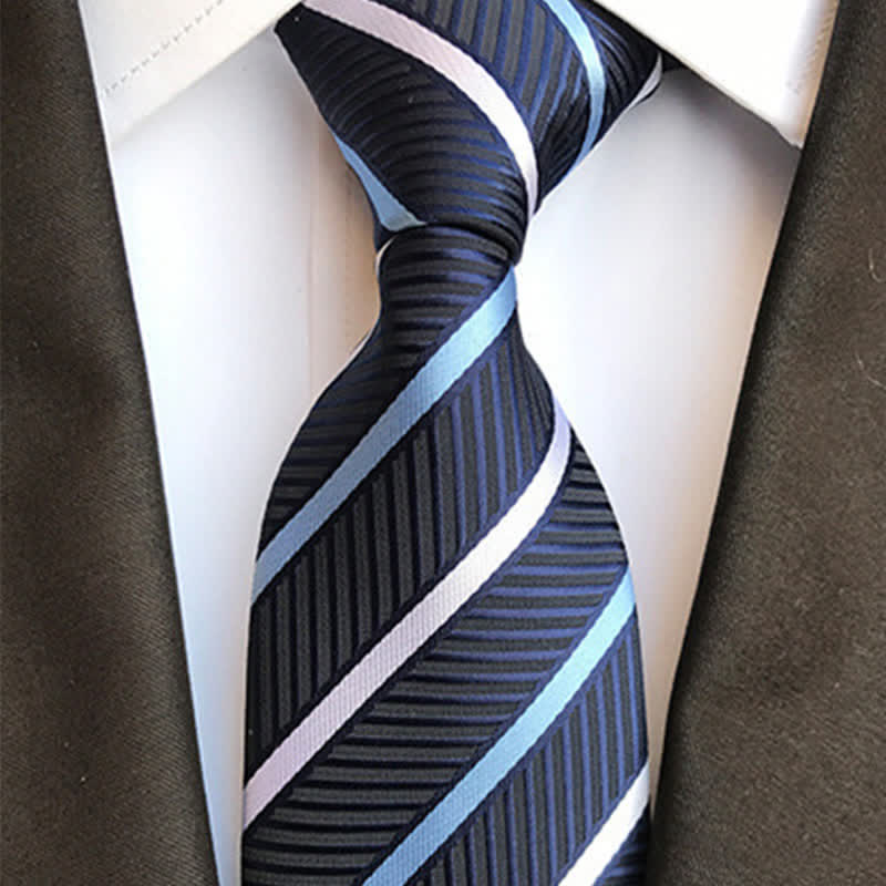Cravatta a righe da uomo MidnightBlue Business - image 1