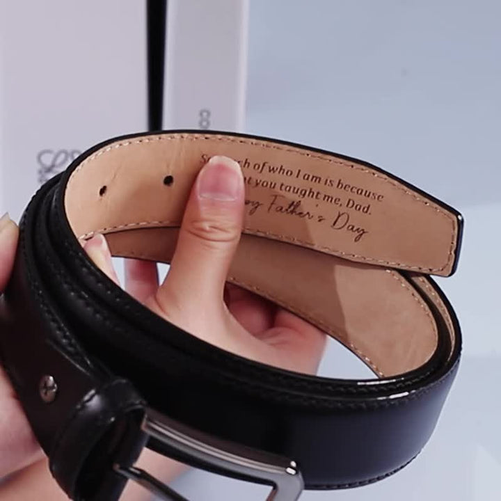 Cintura in pelle personalizzata con punta incisa semplice e personalizzata - image 3