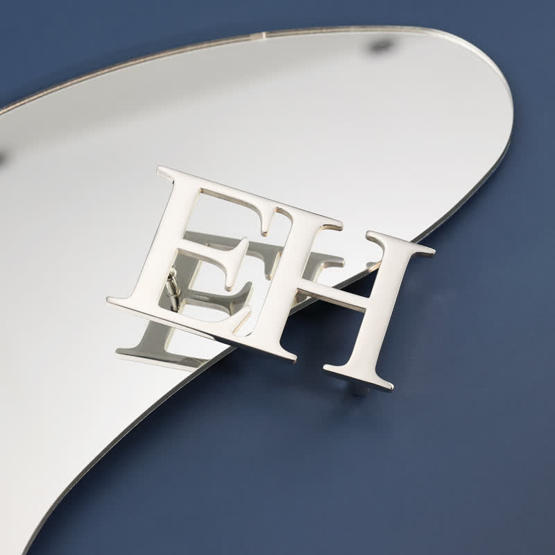 Cintura in pelle con fibbia fai da te in argento con iniziali grandi personalizzate - Nome personalizzato - Senza cintura - Cintura non inclusa - image 2