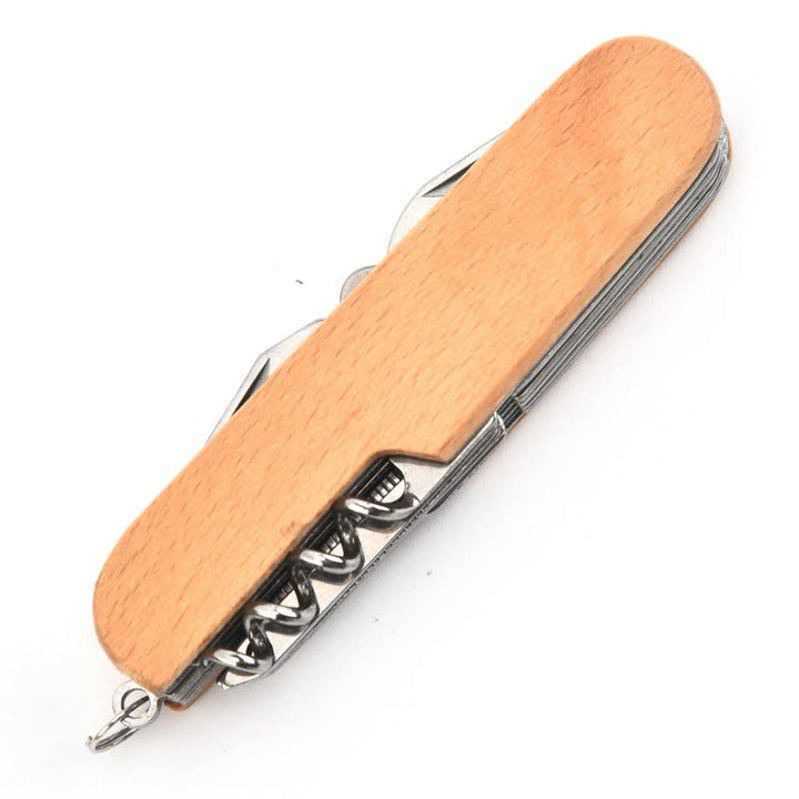 Apribottiglie in legno con coltello multiuso 11 in 1, intaglio personalizzato - Cachi - image 10