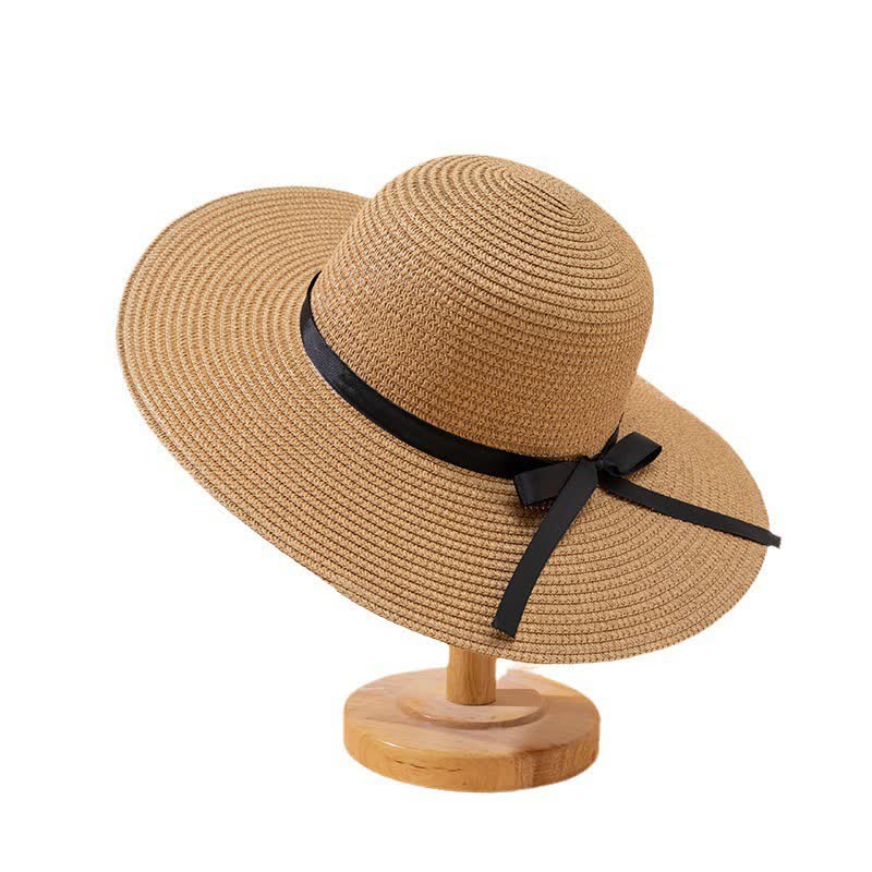 Cappello da spiaggia in paglia Fedora personalizzato con nome da donna - Cachi - Regolabile (22"-22 7/8") - image 8