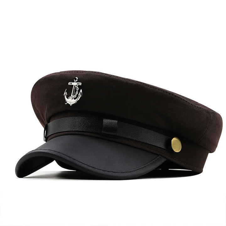 Cappello basco piatto da donna con ancora da nave blu navy - Caffè - M (22 1/2"-22 7/8") - image 12
