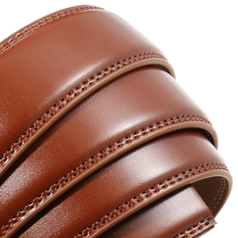 Cintura in pelle con fibbia automatica fai da te personalizzata, idea regalo in oro - image 13