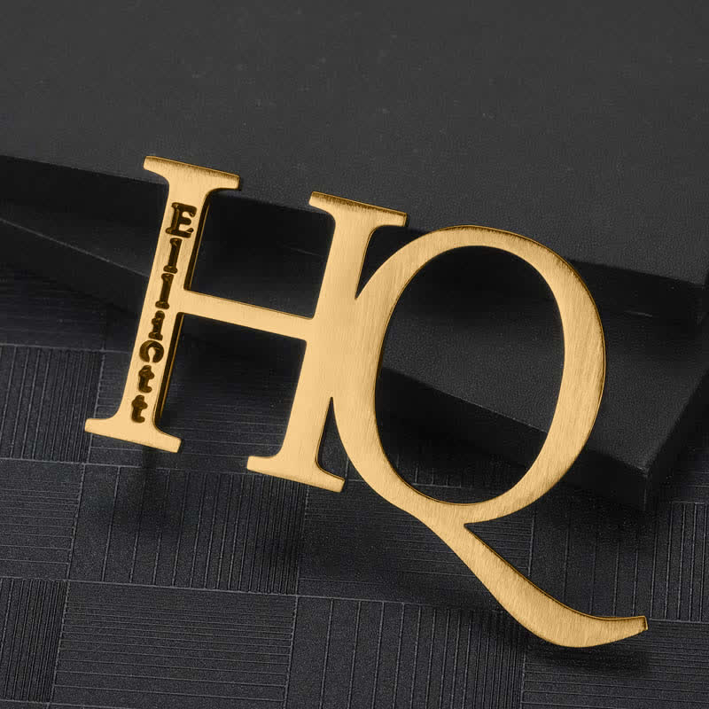 Cintura in pelle con fibbia fai da te con iniziali personalizzate e nome verticale inciso - Oro - Senza cintura - Cintura non inclusa - image 3