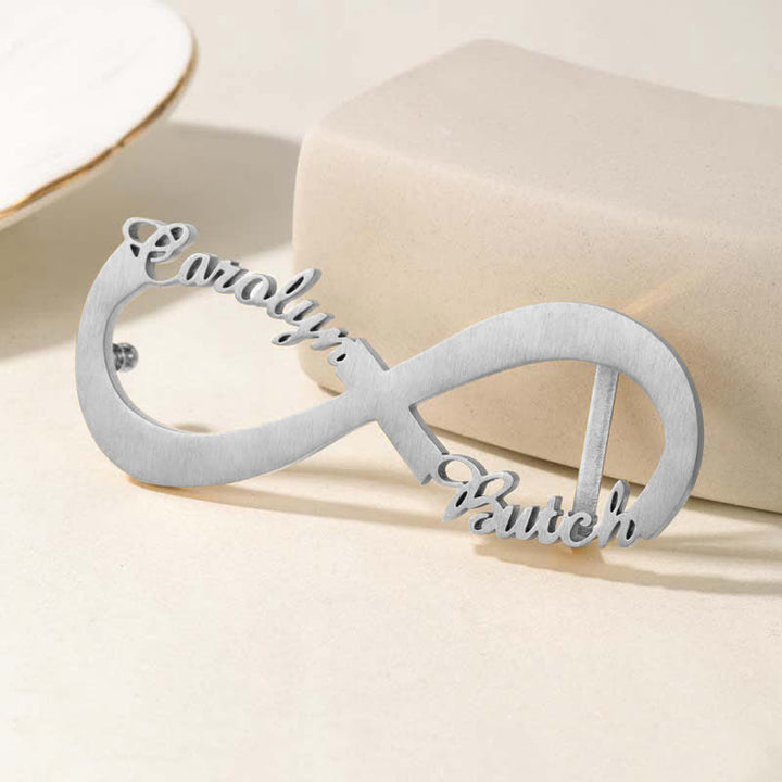 Cintura in pelle con fibbia fai da te con nome personalizzato Infinity Note - Argento - Senza cintura - Cintura non inclusa - image 6