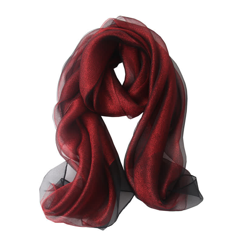 Sciarpa di seta organza scintillante di lusso da donna - image 2